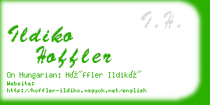 ildiko hoffler business card